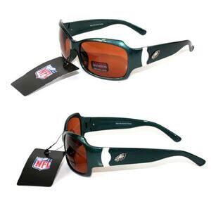 NFL Sunglasses Eagles Mens Green Unisex Logo New Philadelphia UV Protection